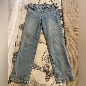 Good American button fly straight leg